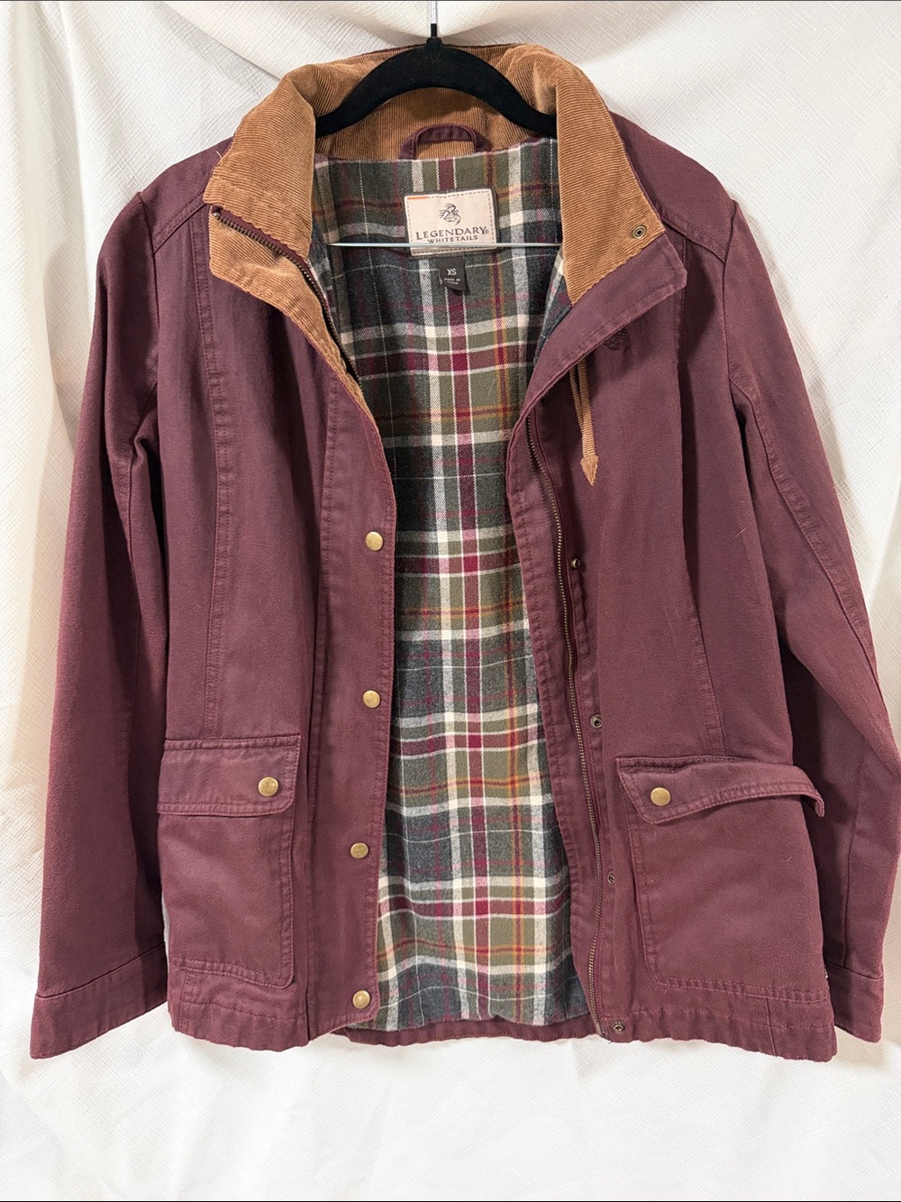 Legendary Whitetails Women's Plum Utility Jacket with Corduroy Collar